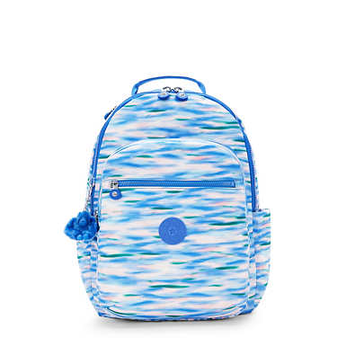Seoul Large Printed 15" Laptop Backpack - Diluted Blue