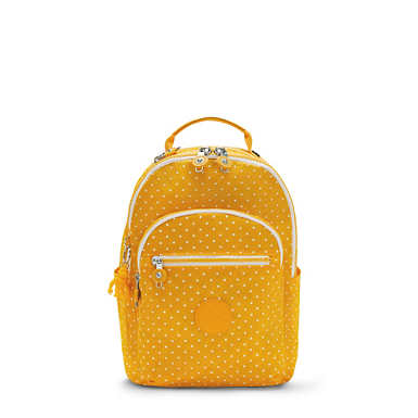 Seoul Small Printed Tablet Backpack - Soft Dot Yellow