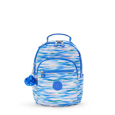 Seoul Small Printed Tablet Backpack - Diluted Blue