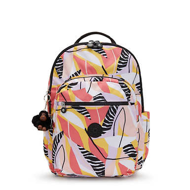 Seoul Extra Large Printed 17" Laptop Backpack - Abstract Leave