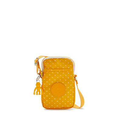 Tally Printed Crossbody Phone Bag - Soft Dot Yellow
