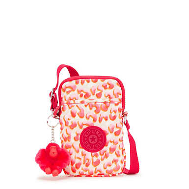 Tally Printed Crossbody Phone Bag - Pink Cheetah