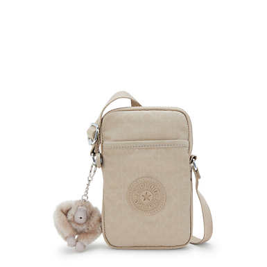 Tally Printed Crossbody Phone Bag - Sign Beige Emb