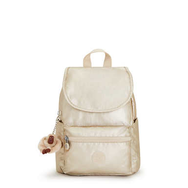 Ezra Small Metallic Backpack - Starry Gold Metallic