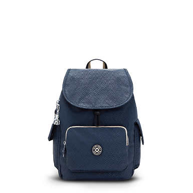 City Pack Small Printed Backpack - Endless Blue Embossed