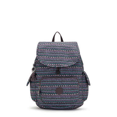 City Pack Small Printed Backpack - Stripy Dots