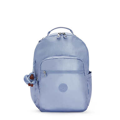 Seoul Large Metallic 15" Laptop Backpack - Clear Blue Metallic