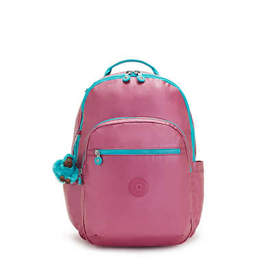Seoul Large Metallic 15" Laptop Backpack - Fresh Pink Metallic