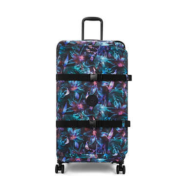 Spontaneous Large Printed Rolling Luggage Spectral Orchid Kipling