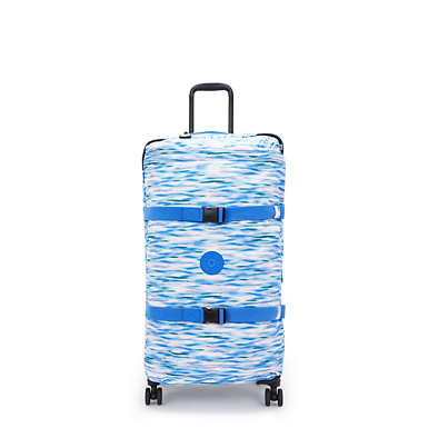 Spontaneous Large Printed Rolling Luggage - Diluted Blue