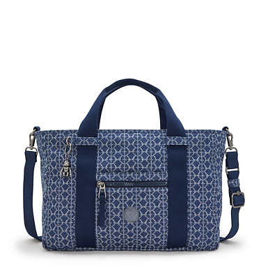 Ritta Small Printed Denim Handbag - Signature Denim