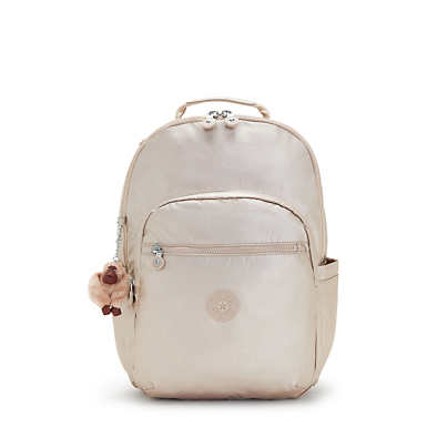 Seoul Large Metallic 15" Laptop Backpack - Quartz Metallic