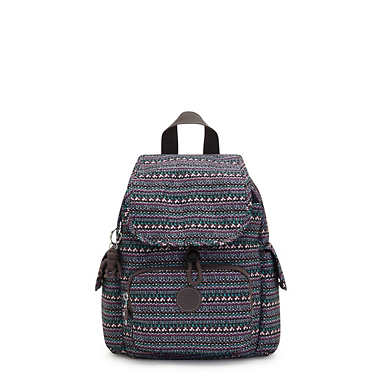 City Pack Mini Printed Backpack - Stripy Dots