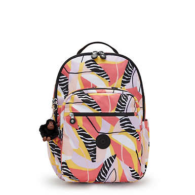 Seoul Large Printed 15" Laptop Backpack - Abstract Leave