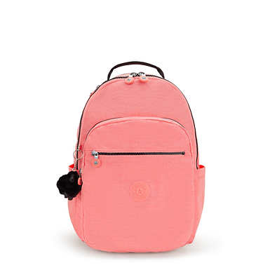 Kipling Seoul Large 15 inch Laptop School Backpack with Padded Straps Adult Unisex Pink