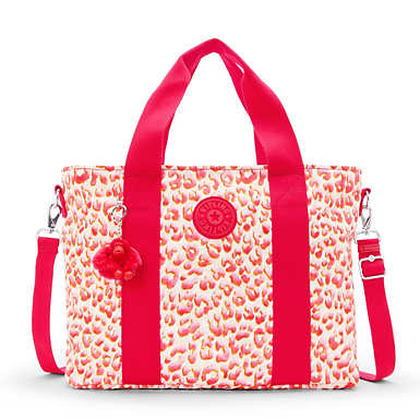 Minta Large Printed Shoulder Bag - Pink Cheetah