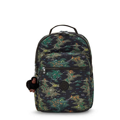 Seoul Lap Printed 15" Laptop Backpack - Faded Green