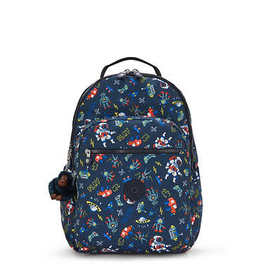 Seoul Lap Printed 15" Laptop Backpack - Cool Orange
