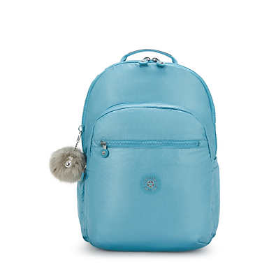 Seoul Extra Large Metallic 17" Laptop Backpack - Aqua Tides Metallic