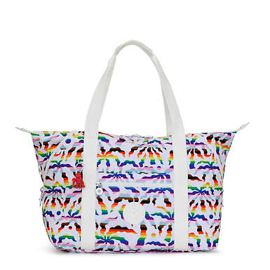 Art Medium Printed Tote Bag - Rainbow Palm
