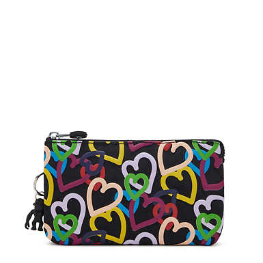 Creativity Large Printed Pouch - Neon Heart