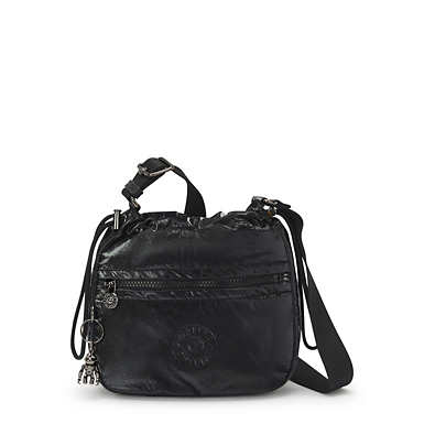 Jamir Lacquard Crossbody Bag - Jet Black Glam