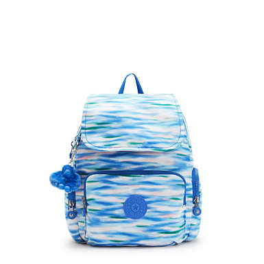 City Zip Small Printed Backpack - Diluted Blue