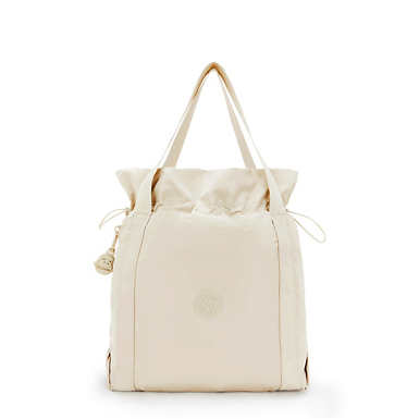 Elmar Smooth Satin Tote Bag - Simply Beige