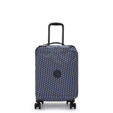 Spontaneous Small Printed Rolling Luggage - 3D K Blue