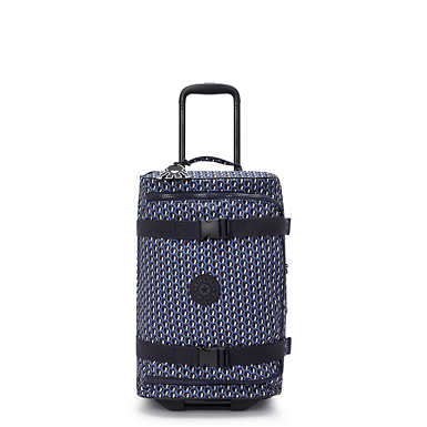 Aviana Small Printed Rolling Carry-On Duffle Bag - Racing Blue