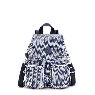 Firefly Up Printed Convertible Backpack - Urban Chevron