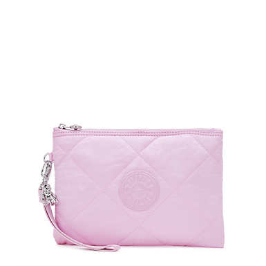 Fancy Quilted Wristlet - Blooming Pink