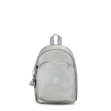 New Delia Compact Metallic Backpack - Bright Metallic