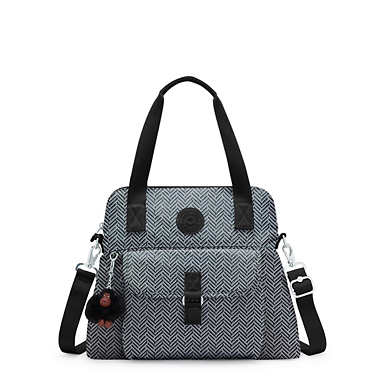 Pahneiro Printed Handbag - Urban Chevron Grey