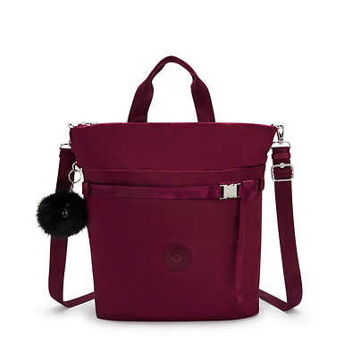 Antoinne Laptop Crossbody Tote Bag - Lavish Purple Satin