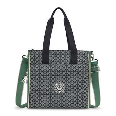 Deval Printed Tote Bag - Signature Black Embossed