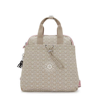 Goyo Printed Backpack Tote Bag - Signature Beige Embossed