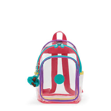 Jacinta Clear Backpack - Peacock Pop Multi