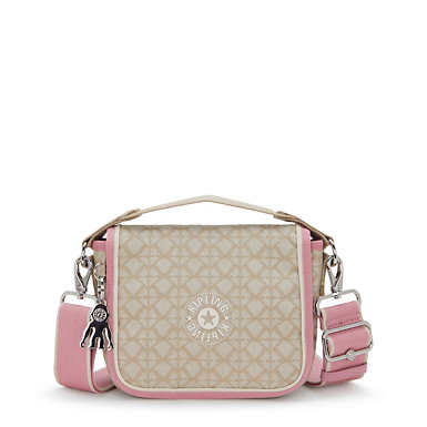 Ramey Printed Crossbody Bag - Signature Beige Embossed