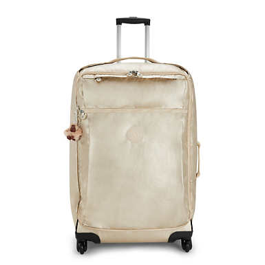 Darcey Large Metallic Rolling Luggage - Starry Gold Metallic