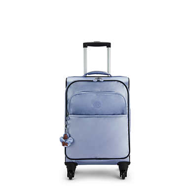 Parker Small Metallic Rolling Luggage - Clear Blue Metallic