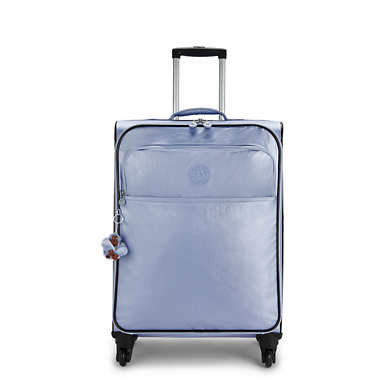 Parker Medium Metallic Rolling Luggage - Clear Blue Metallic