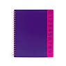 Poppin Three-Subject You Rule Notebook, Grey Lilac Block, small