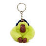 Mom and Baby Sven Monkey Keychain, Tennis Lime, small