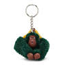 Mom and Baby Sven Monkey Keychain, Jungle Green, small