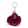 Mom and Baby Sven Monkey Keychain, Purple Fig, small