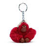Mom and Baby Sven Monkey Keychain, Raspberry Dream, small