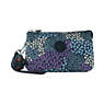 Creativity Extra Large Printed Wristlet, Blue Red Silver Block, small