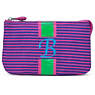 Creativity Large Pouch With Initial, Grapefruit Tonal Zipper, small