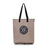 Hip Hurray Packable Tote Bag, Dusty Taupe Blue, small